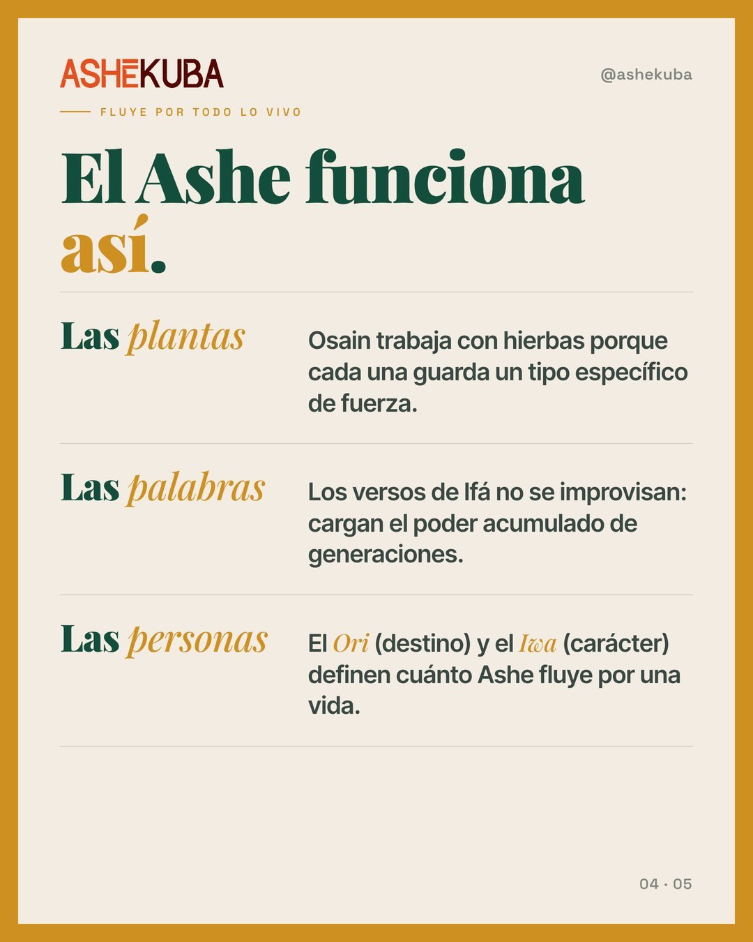 Cómo funciona el Ashé en las plantas, las palabras y las personas