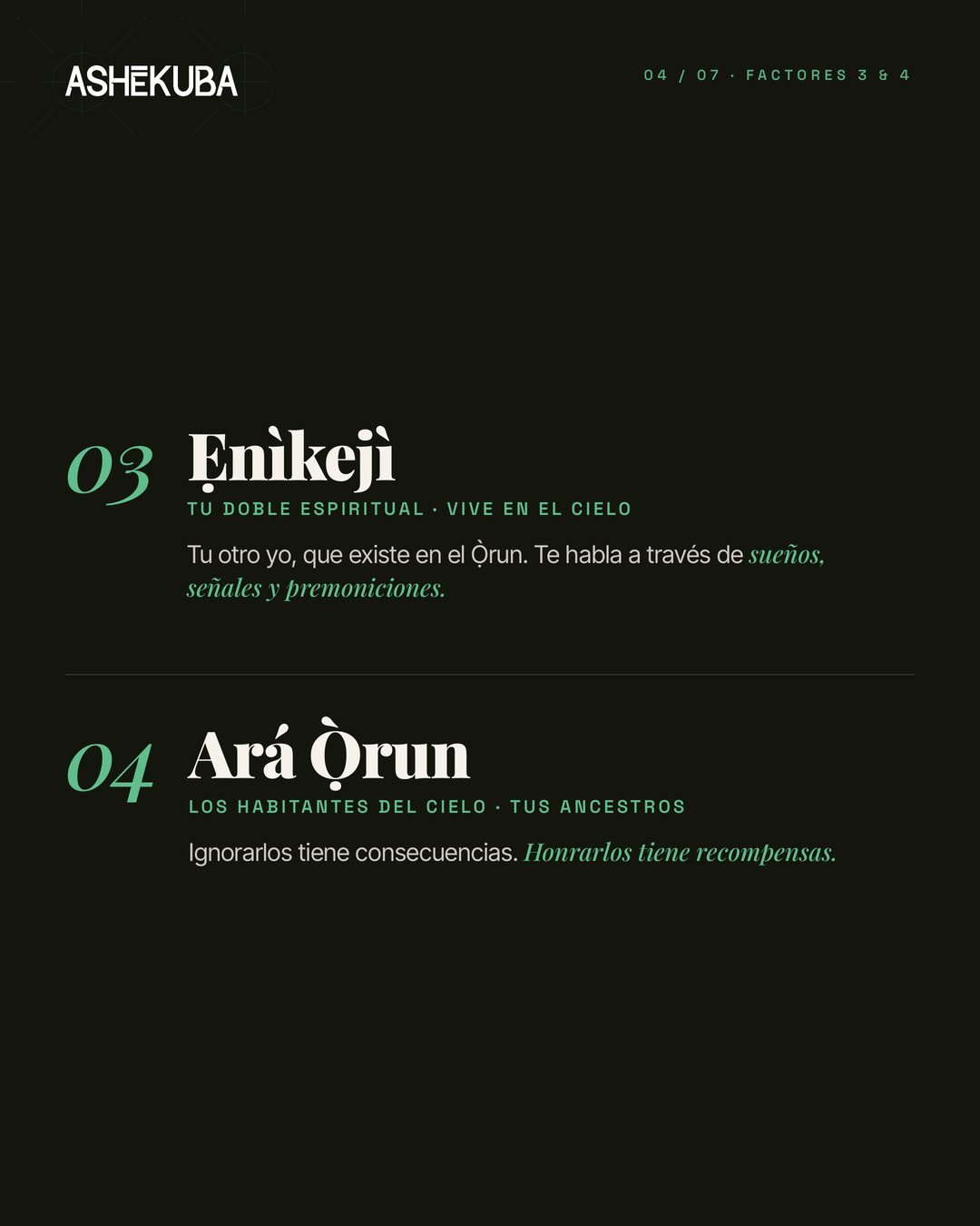 Filosofía yoruba: Ẹnìkejì y Ará Ọ̀run