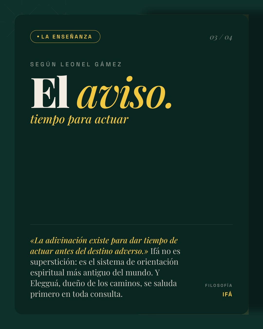 La enseñanza de Orula y la Muerte: el aviso