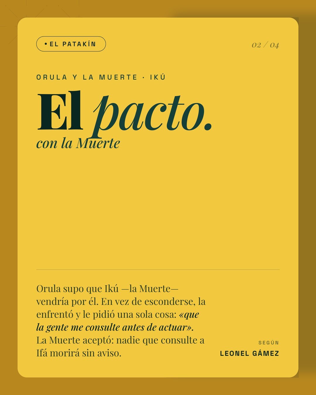 Orula y la Muerte: el pacto