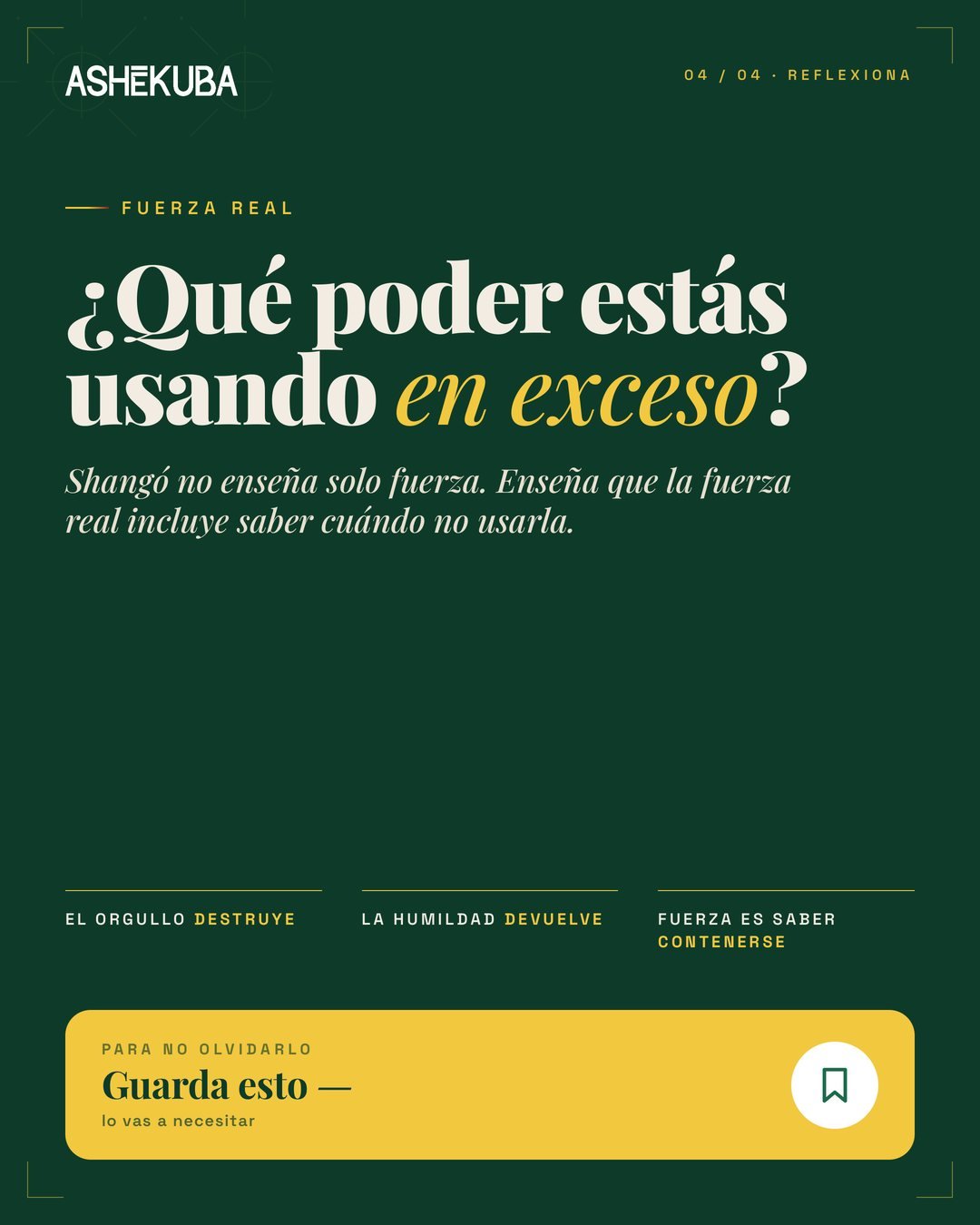 ¿Qué poder estás usando en exceso? Patakín de Shangó