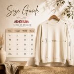 Guía de tallas de la sudadera unisex Ashekuba: largo, ancho y manga en pulgadas, tallas S a 2XL