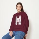Sudadera de Oyá color vino, diseño Máaférefún Oyá – Ashekuba