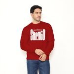 Sudadera roja de Shangó con diseño Máaférefún Shangó – Ashekuba
