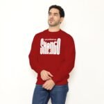 Sudadera roja de Shangó con diseño Máaférefún Shangó – Ashekuba