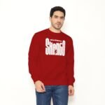 Sudadera roja de Shangó con diseño Máaférefún Shangó – Ashekuba