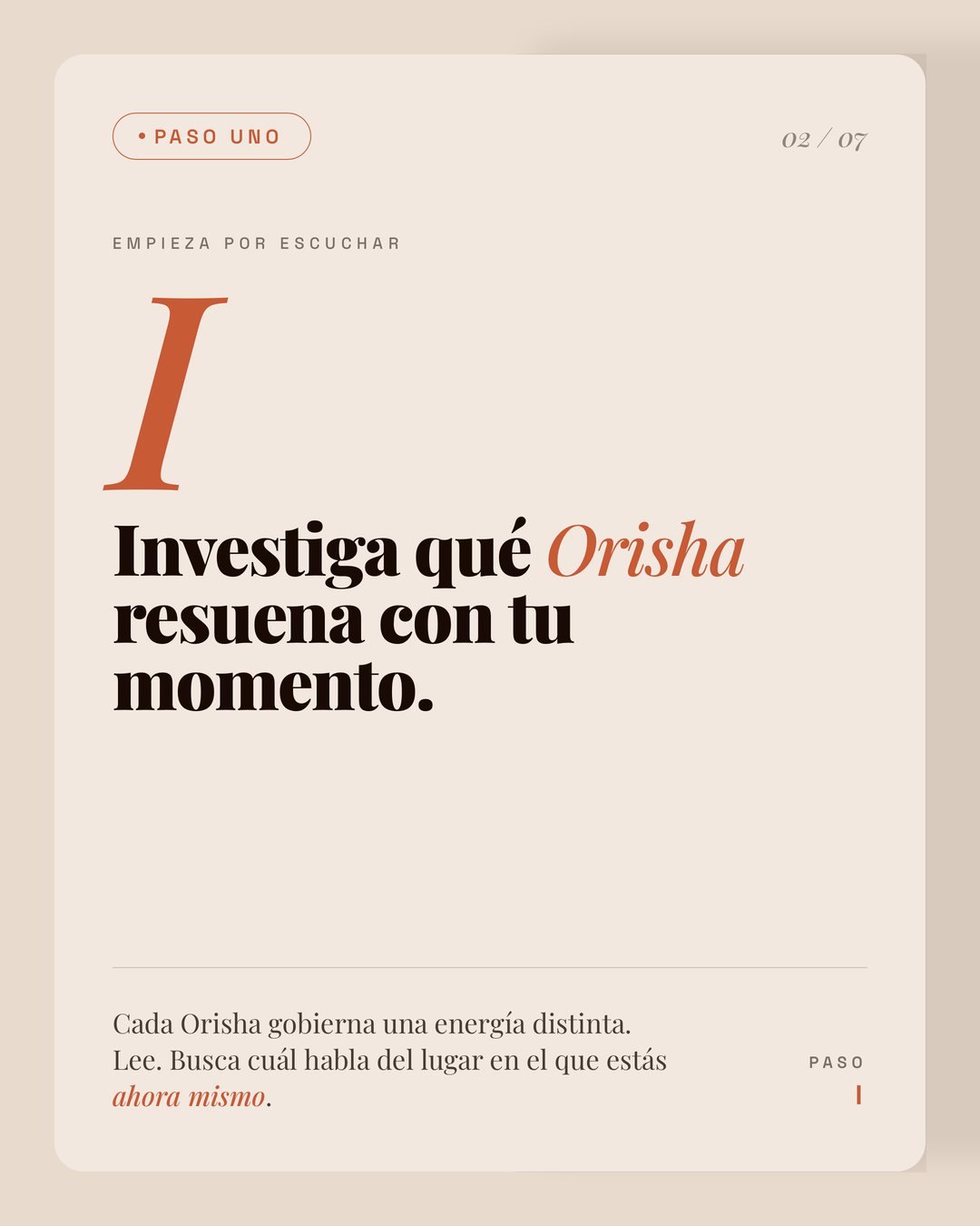Paso 1: investiga qué Orisha resuena con tu momento