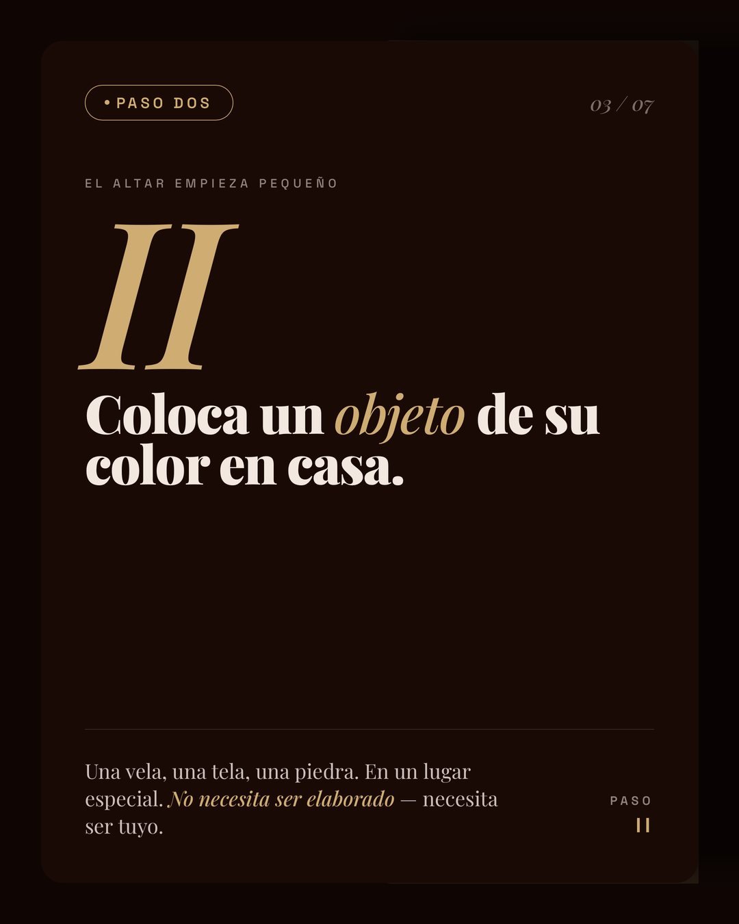 Paso 2 para honrar a los Orishas: coloca un objeto de su color en casa