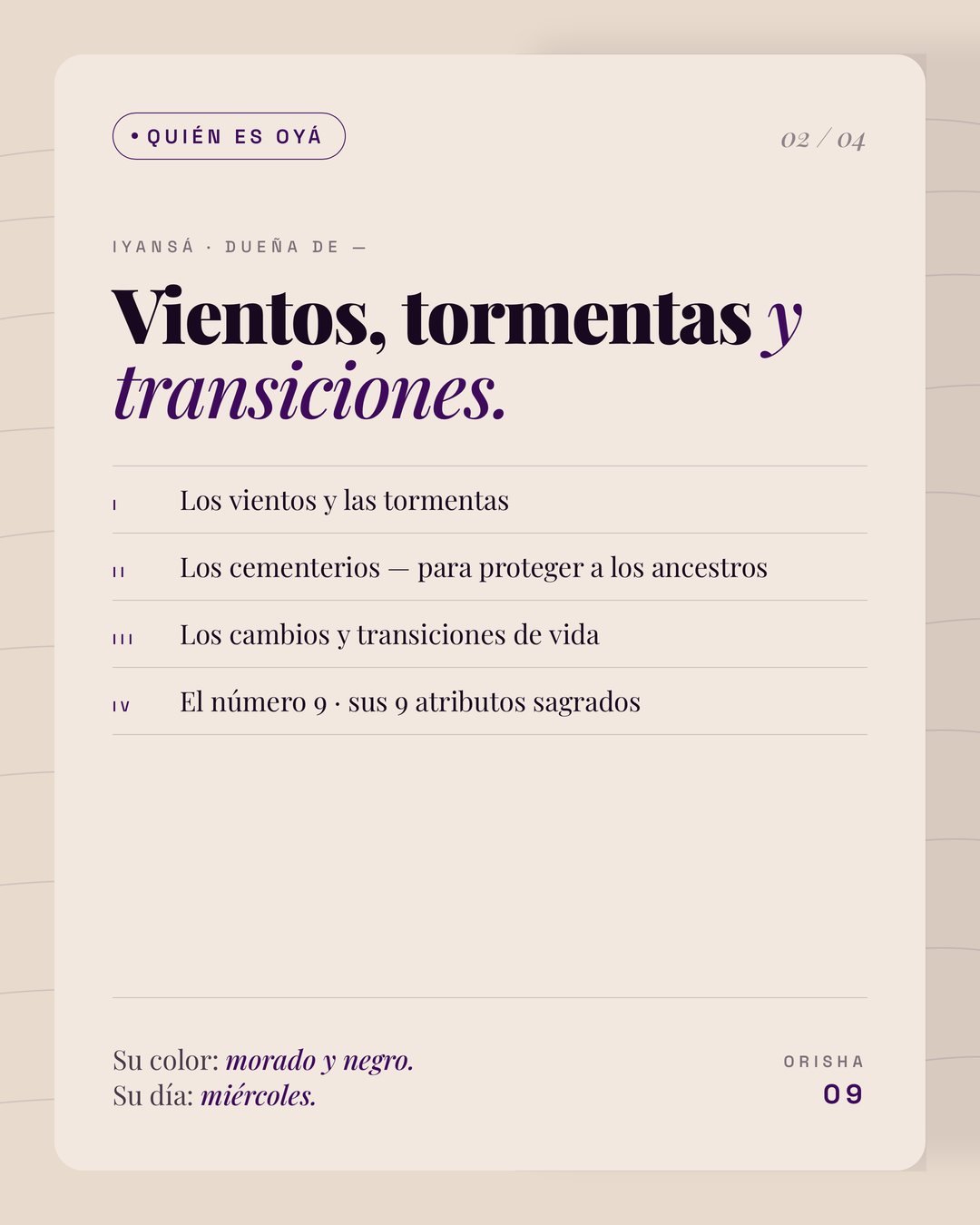 Quién es Oyá (Iyansá): dueña de los vientos, las tormentas y las transiciones
