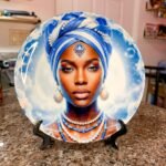 Foto real del plato decorativo de Yemayá