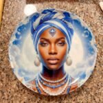 Foto real del plato decorativo de Yemayá