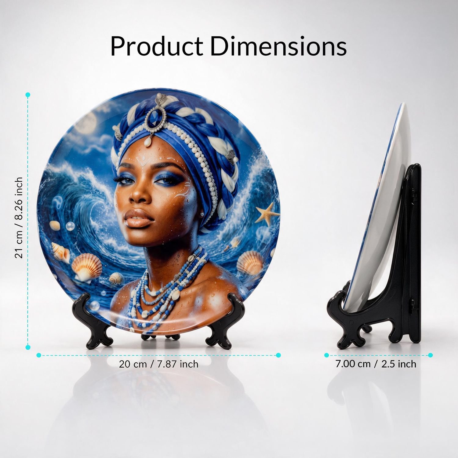 Medidas del plato: 20 cm (7.87") de diámetro