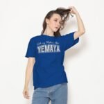 Camiseta With my Mother's Ashé Yemayá color azul, diseño With my Mother's Ashé Yemayá – Ashekuba