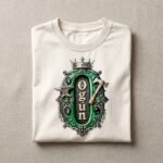 Camiseta de Ogún color blanco, diseño Ogún – Ashekuba