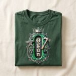 Camiseta de Ogún color verde, diseño Ogún – Ashekuba