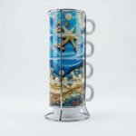 Set de 4 tazas de café de Yemayá – Mar y perlas – foto 1
