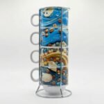 Set de 4 tazas de café de Yemayá – Mar y perlas – foto 4