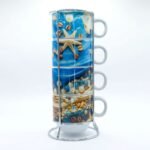 Set de 4 tazas de café de Yemayá – Mar y perlas – foto 6