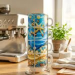 Set de 4 tazas de café de Yemayá – Mar y perlas – foto 8