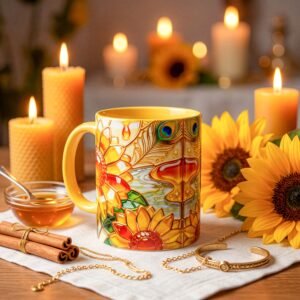 Taza de Oshún – Vitral de girasoles – foto 2