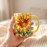 Taza de Oshún – Vitral de girasoles – foto 10