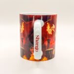 Taza de Shangó coronado con su hacha entre el fuego y los rayos