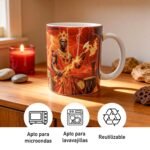 Taza de Shangó coronado con su hacha entre el fuego y los rayos