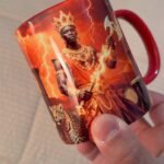 Foto real de la taza de Shangó con asa roja
