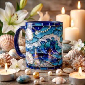 Taza de Yemayá – Vitral marino – foto 2