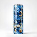 Termo de Yemayá 20 oz – Ancla y flores – foto 4
