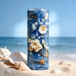Termo de Yemayá 20 oz – Ancla y flores – foto 5
