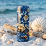 Termo de Yemayá 20 oz – Ancla y flores – foto 8
